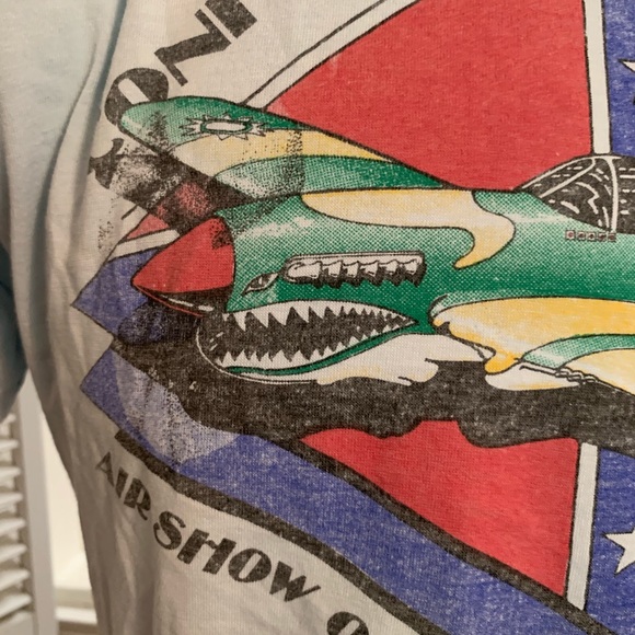 Vintage 80’s Confederate Air Force Air Show Souvenir T-Shirt: Trashed: Rare:XL - Picture 3 of 7